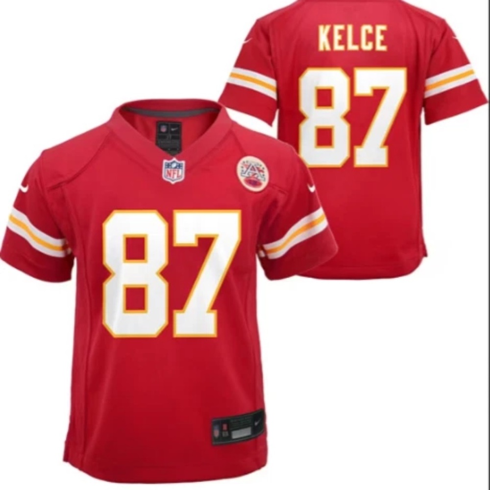Nike Kansas City Chiefs #87 Travis Kelce Pe-School Kids Jersey - Red S-L